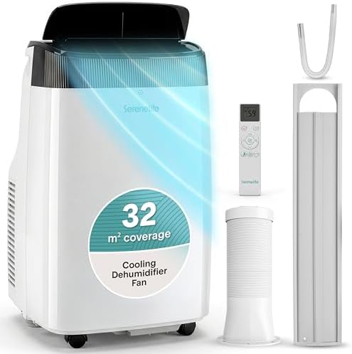 7000 BTU Portable Air Conditioner with Cooling, Dehumidifier & Fan Mode, Self-Evaporation System, Window Kit Included, Energy Class A