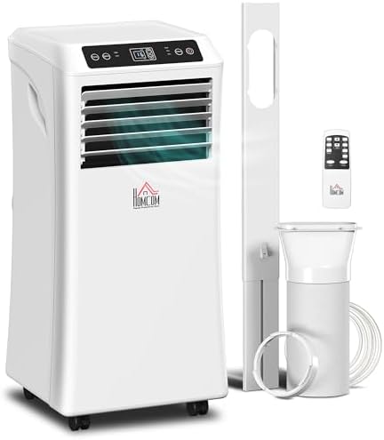 9000 BTU Portable Air Conditioner with Cooling, Fan, Dehumidifier (24L/Day), Sleep Mode, Remote Control, 24H Timer, Digital Display, Window Kit