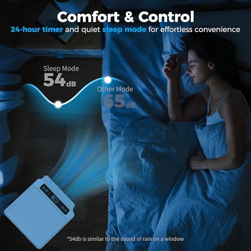 9000 BTU Portable Air Conditioner with Cooling, Fan, Dehumidifier (24L/Day), Sleep Mode, Remote Control, 24H Timer, Digital Display, Window Kit