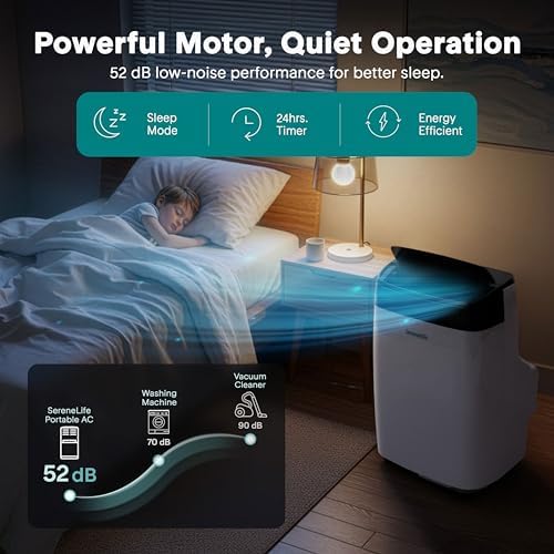 7000 BTU Portable Air Conditioner with Cooling, Dehumidifier & Fan Mode, Self-Evaporation System, Window Kit Included, Energy Class A