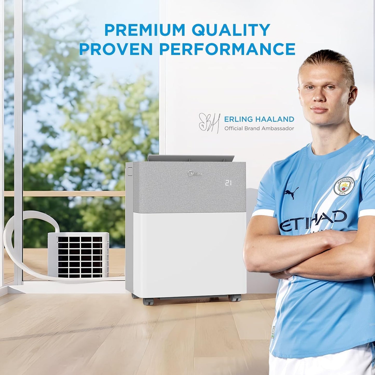 12000 BTU Portable Air Conditioner with Heat Pump, WiFi Control, Cooling, Heating & Dehumidifier Functions