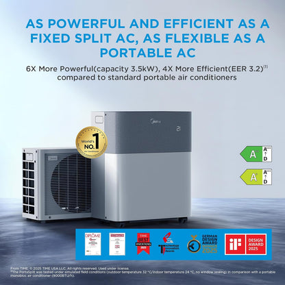 12000 BTU Portable Air Conditioner with Heat Pump, WiFi Control, Cooling, Heating & Dehumidifier Functions